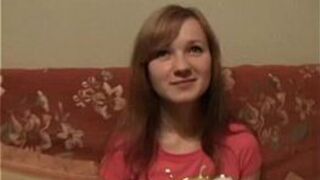 Russian teen learns how to give a blowjob - porn video
