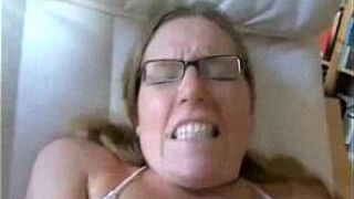 Amateur nerd gets anal from boyfriend - porn video