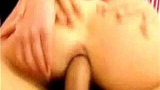 Nadine in red lingerie sucks cock - porn video