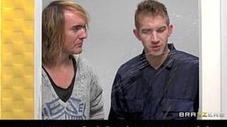 Amateur plumber helps his client with her squirting pussy - porn video