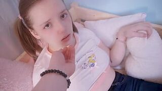 ROUGH SEX with TEEN GIRL and CREAMPIE in a BALD PUSSY by step DADDY - porn video