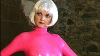 Hot rubber babe spreading hard - porn video