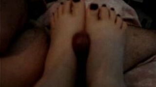 Footjob cum - porn video