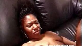 Busty ebony hard fuck - porn video